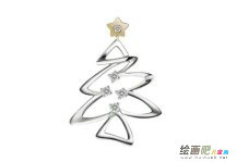 圣诞树简笔画：可爱圣诞树