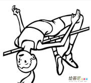 体育运动简笔画：跳高