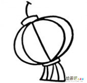 灯笼简笔画：灯彩