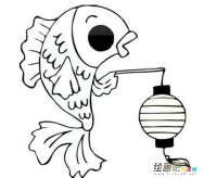 海洋生物简笔画：大鱼