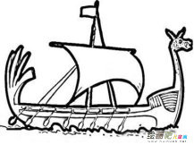 龙舟简笔画：赛龙舟