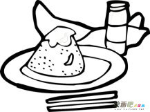 粽子简笔画：粽子的味道