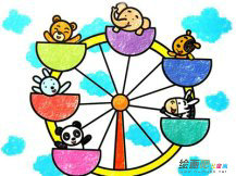 蜡笔画：游乐园