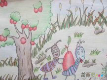 儿童画秋天：我喜欢的秋天