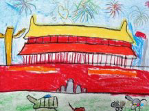 天安门简笔画：游天安门