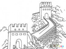 长城简笔画：爬长城