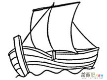 帆船简笔画：可爱的“小帆船”