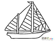 帆船简笔画：一只小帆船的故事