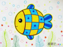 彩色铅笔画：小鱼