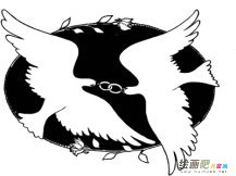 和平鸽简笔画：喂鸽子，真有趣