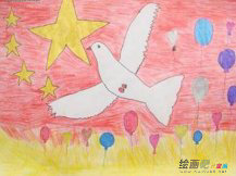 和平鸽简笔画：美丽的鸽子