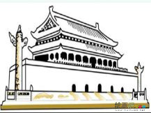 天安门简笔画：北京天安门