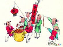 庆元旦儿童画：元旦游园记