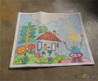 儿童科幻画：小学生儿童科幻画