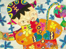 春节儿童画：春节购物记