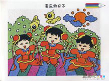 春节儿童画：春节见闻