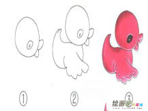 小鸭子简笔画：小鸭子遇险记