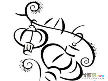 灯笼简笔画：看花灯