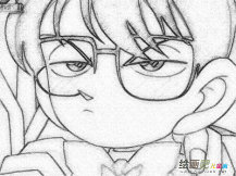 动漫人物简笔画：江户川柯南