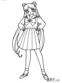 动漫人物简笔画：美少女战士