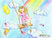 蜡笔画：记忆中的那抹彩虹