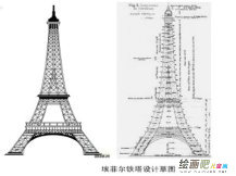 埃菲尔铁塔简笔画：钢铁怪物