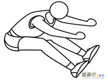 体育运动简笔画：跳远