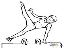 体育运动简笔画：鞍马