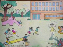 水彩画：蜡笔法