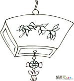灯笼简笔画：看花灯
