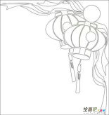 灯笼简笔画：元宵的喜气攀眉梢