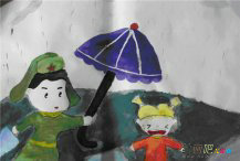 雷锋简笔画：景仰雷锋