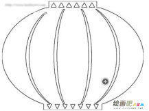 灯笼简笔画：大灯笼