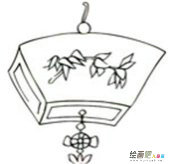灯笼简笔画：红红的灯笼