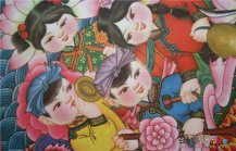 春节儿童画：花开富贵