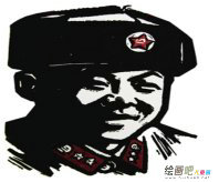雷锋简笔画：学习雷锋，好榜样