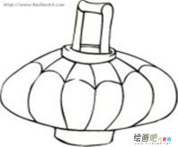 灯笼简笔画：儿童手工制作灯笼