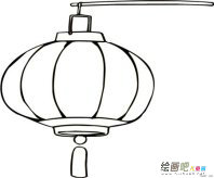 灯笼简笔画：大红灯笼简笔画