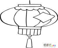 灯笼简笔画：笼状灯具