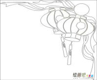 灯笼简笔画：简笔画灯笼的画法