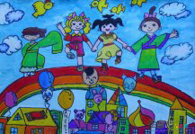 庆六一儿童画：儿童节祝福语