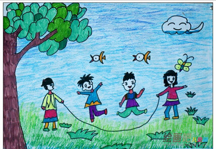 庆六一儿童画：让孩子幸福