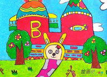 庆六一儿童画：花开六一
