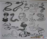 蛇的简笔画：蜡烛蛇