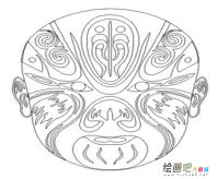 脸谱简笔画：幼儿京剧脸谱简笔画
