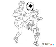 体育运动简笔画：足球体育运动简笔画