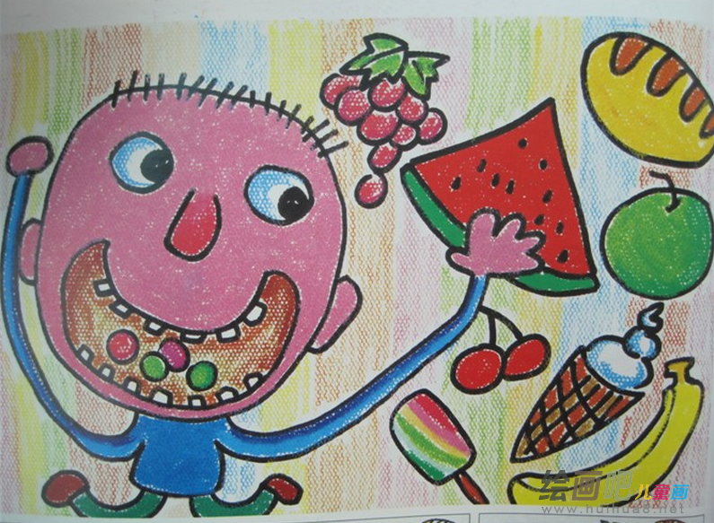 蜡笔画:属于夏天的美食