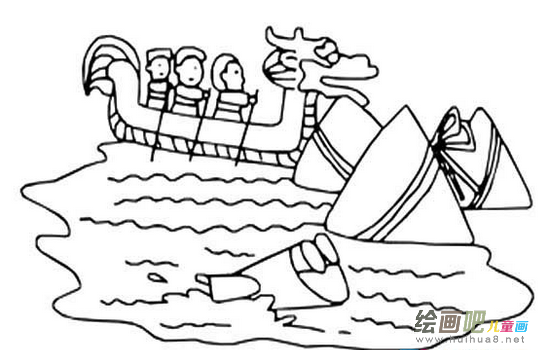 龙舟简笔画：叠滘龙船漂移