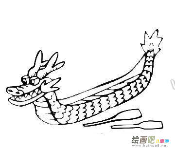龙舟简笔画：赛龙舟来源传说
