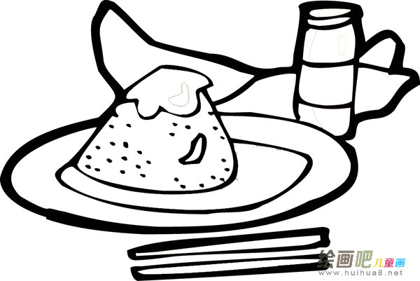 粽子简笔画：连州粽子
